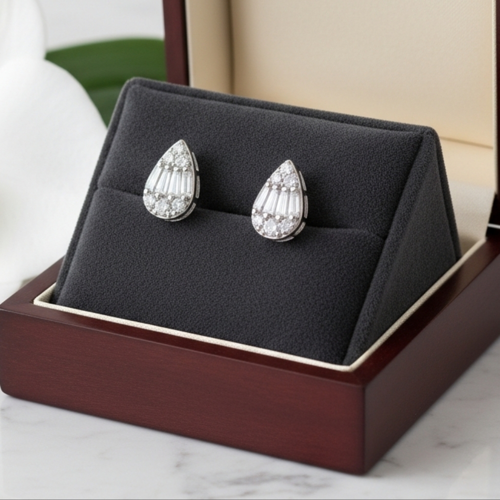 Dainty Water Drop CZ Earrings